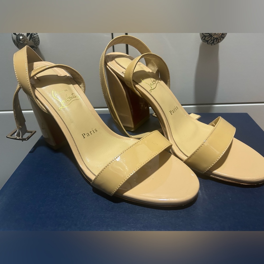 Christian Louboutin Nude Patent Heels